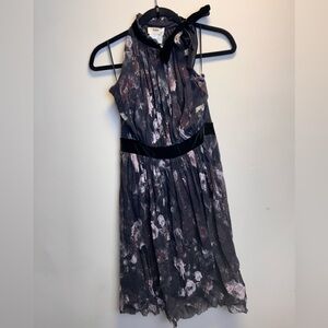 FUZZI Italian Sheer Floral Overlay Dress Size Large